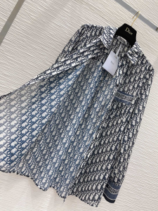 Dior Blue Oblique Cotton Shirt