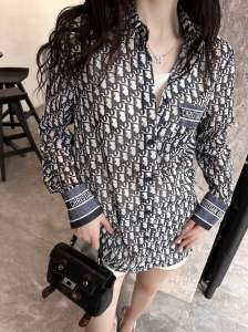 Dior Blue Oblique Cotton Shirt