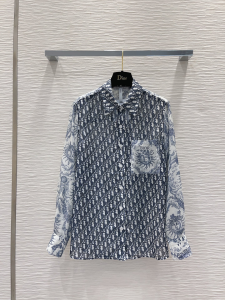 Dior Blue Oblique Cotton Shirt