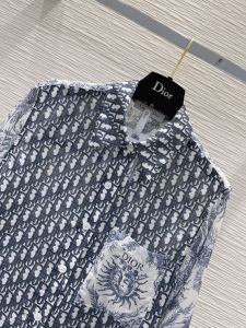 Dior Blue Oblique Cotton Shirt