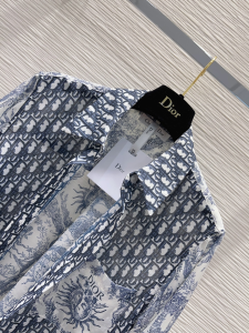 Dior Blue Oblique Cotton Shirt