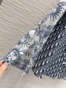 Dior Blue Oblique Cotton Shirt