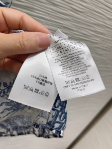 Dior Blue Oblique Cotton Shirt