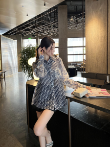 Dior Blue Oblique Cotton Shirt