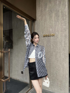 Dior Blue Oblique Cotton Shirt