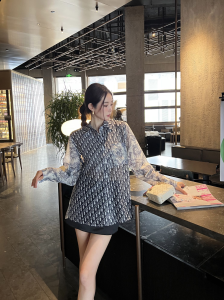 Dior Blue Oblique Cotton Shirt