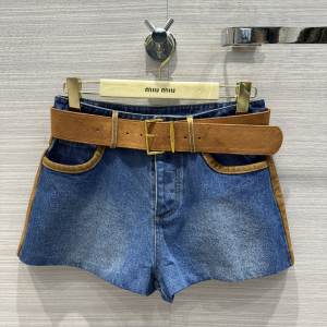 Miu Miu Denim Blue Shorts