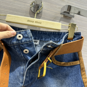 Miu Miu Denim Blue Shorts