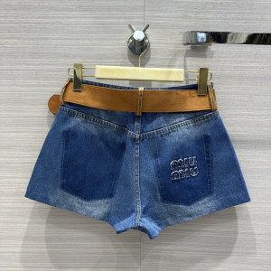 Miu Miu Denim Blue Shorts