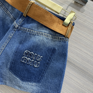 Miu Miu Denim Blue Shorts