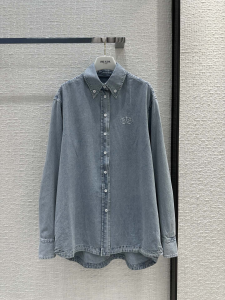 Prada Washed Denim Blue Shirt