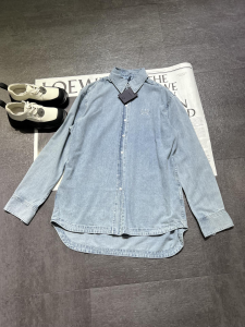 Prada Washed Denim Blue Shirt
