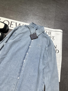 Prada Washed Denim Blue Shirt