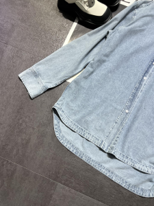 Prada Washed Denim Blue Shirt