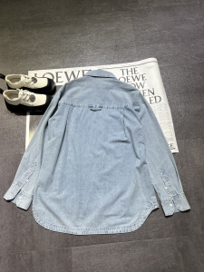 Prada Washed Denim Blue Shirt