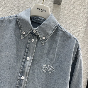 Prada Washed Denim Blue Shirt