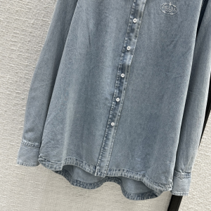 Prada Washed Denim Blue Shirt