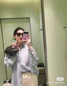 Prada Washed Denim Blue Shirt