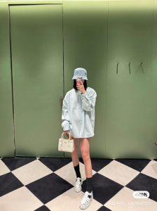 Prada Washed Denim Blue Shirt