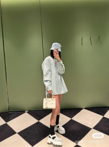 Prada Washed Denim Blue Shirt