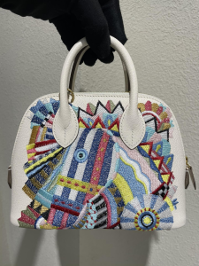 Hermes Bolide White Leather Bag