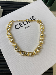 Celine Geometric Gold Strass Bracelets