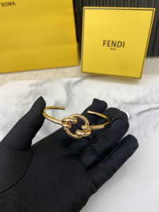 Fendi Filo Yellow Gold Bangle Bracelets