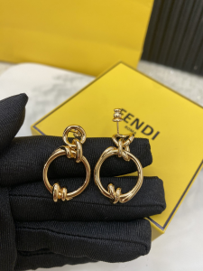 Fendi Filo Yellow Gold Earrings
