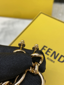 Fendi Filo Yellow Gold Earrings