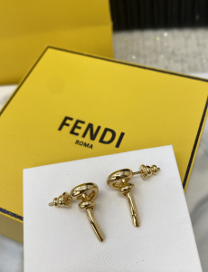 Fendi Filo Yellow Gold Earrings