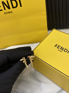 Fendi Filo Yellow Gold Earrings