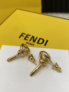 Fendi Filo Yellow Gold Earrings