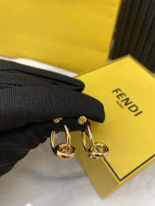 Fendi Filo Yellow Gold Earrings