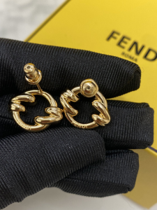 Fendi Filo Yellow Gold Earrings