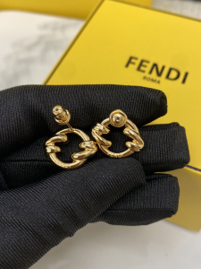 Fendi Filo Yellow Gold Earrings