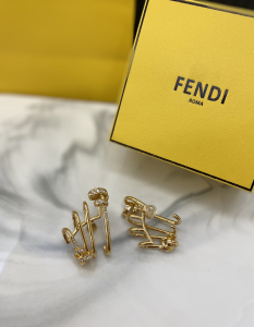 Fendi Filo Yellow Gold Earrings