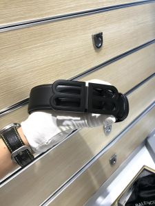 Balenciaga Large BB Hourglass Black Leather Belt 38MM Balenciaga Large BB Hourglass Black Leather Belt 38MM