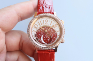 Jaeger LeCoultre Rendez Vous Moon Serenity Crystals Watch Red Leather Jaeger LeCoultre Rendez Vous Moon Serenity Crystals Watch Red Leather