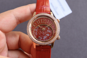 Jaeger LeCoultre Rendez Vous Moon Serenity Crystals Watch Red Leather Jaeger LeCoultre Rendez Vous Moon Serenity Crystals Watch Red Leather