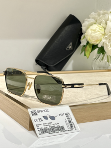 Prada Rectangle Frame Eyewear Sunglasses PR67ZS Green Prada Rectangle Frame Eyewear Sunglasses PR67ZS Green
