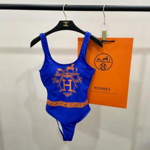 Hermes Blue One Piece Swimsuit