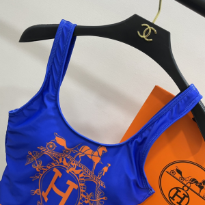 Hermes Blue One Piece Swimsuit