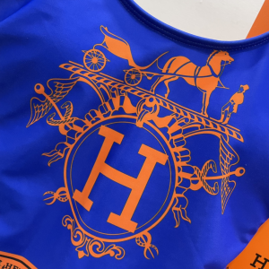 Hermes Blue One Piece Swimsuit