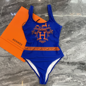 Hermes Blue One Piece Swimsuit