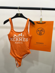 Hermes Orange One Piece Swimsuit