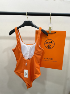 Hermes Orange One Piece Swimsuit