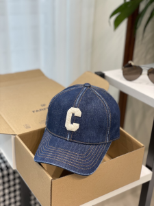 Celine Monogram C Baseball Cap Hat Denim Blue Union Celine Monogram C Baseball Cap Hat Denim Blue Union