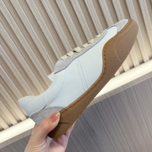 ACNE STUDIOS White Bars Stars Low Top Leather and Suede Sneakers ACNE STUDIOS White Bars Stars Low Top Leather and Suede Sneakers