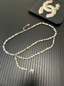 Chanel CC Logo Pearls Waist Belt