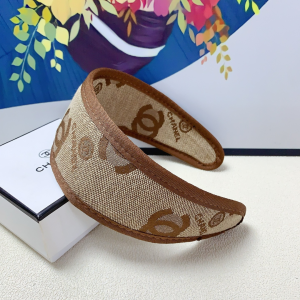 Chanel CC Logo Headband Beige